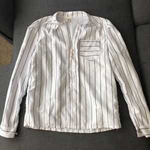 Striped work blouse